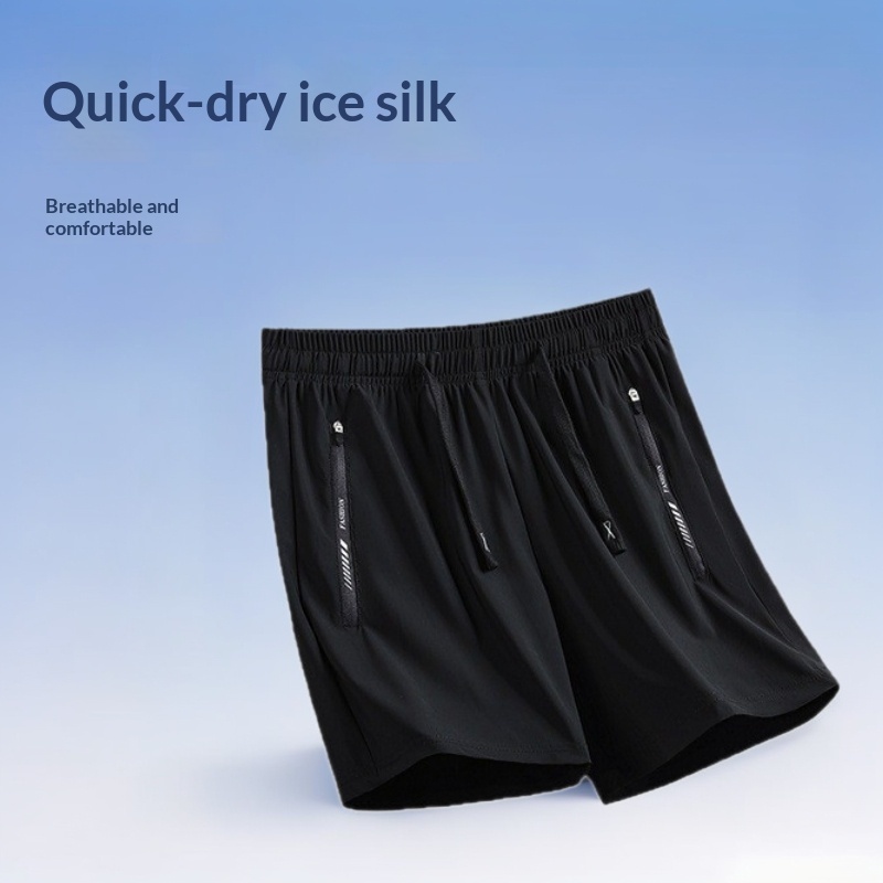 Quick-drying Loose-fitting Mens Sporty Casual Pants Thin Ice Silk Fabric - Image 55
