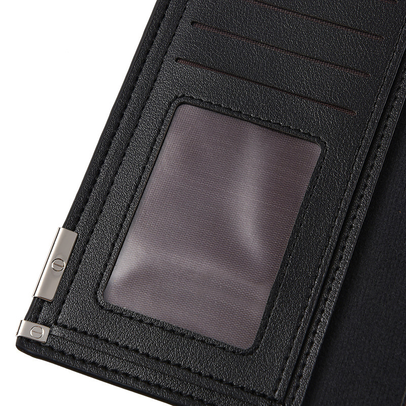 Mens Long Zipper Card Holder And Wallet 2-in-1