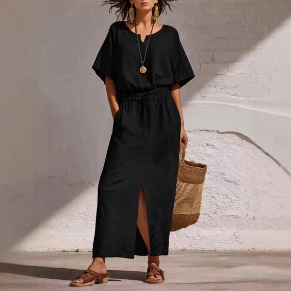 Women's Batwing-sleeve Top And Pencil Skirt Set - Image 2
