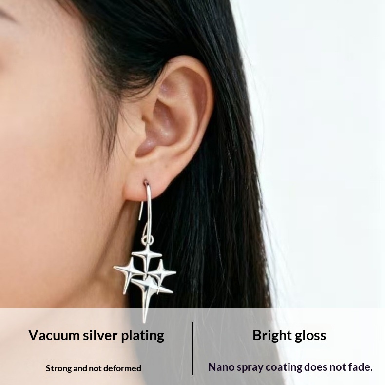 Unique Irregular Silver Copper Womens Instagram-Style High-End Earrings - Image 9