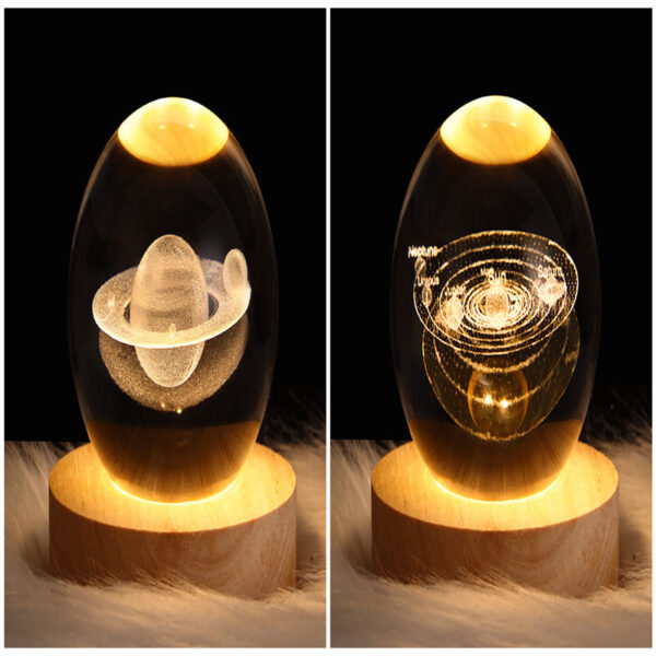 LED Night Light Galaxy Crystal Ball Table Lamp 3D Planet Moon Lamp Bedroom Home Decor For Kids Party Children Birthday Gifts - Image 51