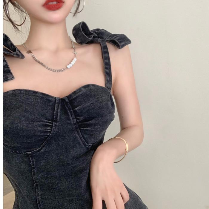 Hong Kong-style Retro Sexy Tube Top Slip Dress - Image 4