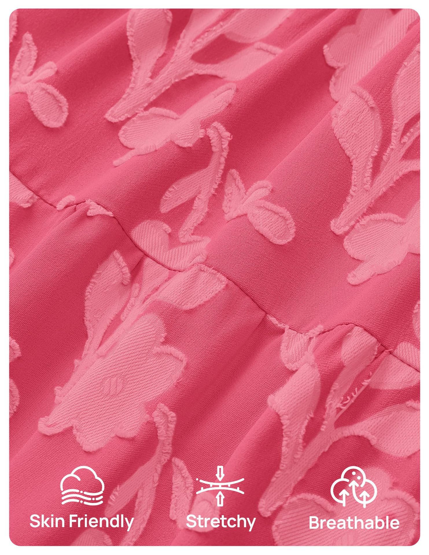 Short-sleeve Square-neck Flowy Floral Dress - Image 8