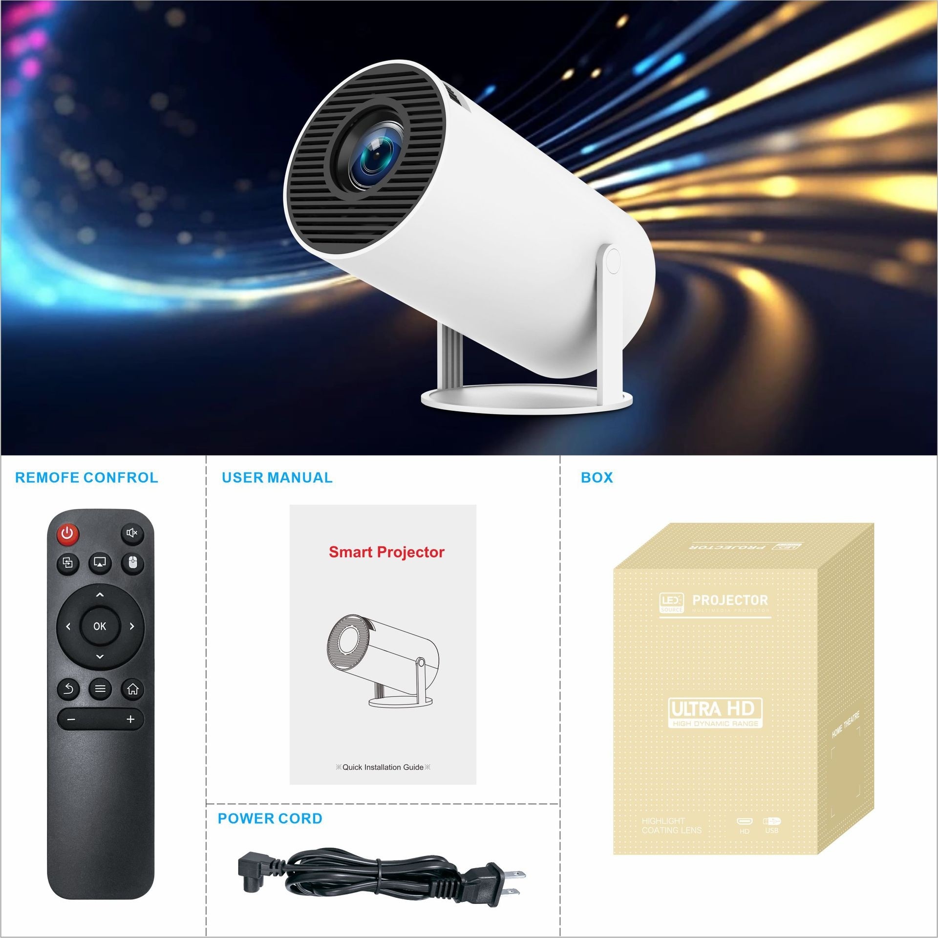 HY300 Pro Projector Home Theater Entertainment Portable Small Projector - Image 22