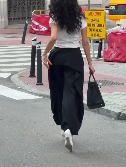 High Waist Draped Wide Leg Suit Pants - Image 2