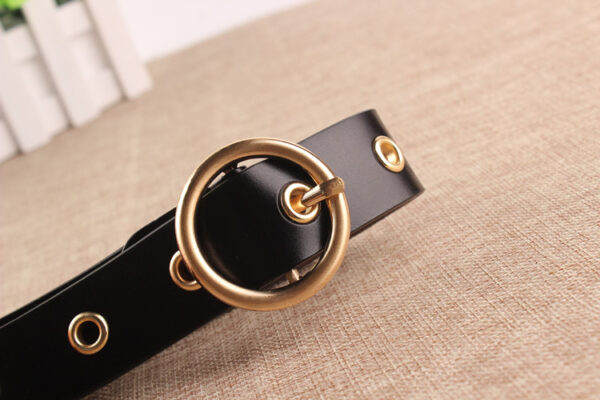 Classic Round Buckle No Hole Belt - Image 14