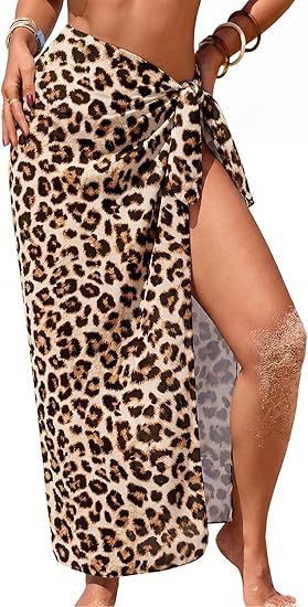 Women's Sheer Sarong High-Slit One-Size Swimsuit Cover-Up - Image 15