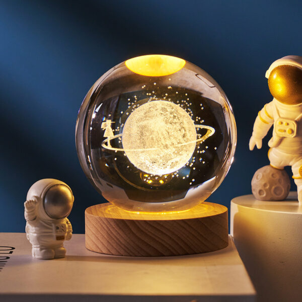 Luminous Starry Sky And Planets Moon Moon Crystal Ball Small Night Lamp Projection Ambience Light Creative Gift New Strange Gift - Image 37
