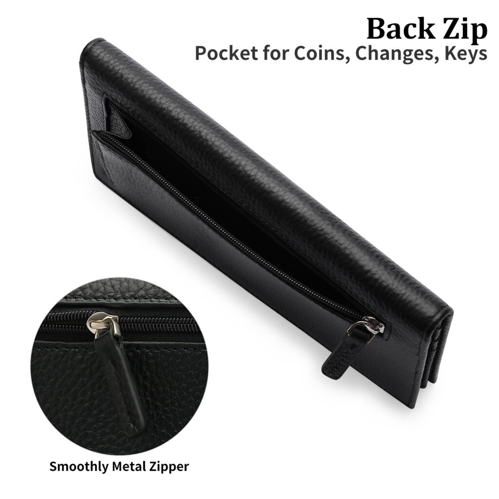 GOIACII Anti-Scanning Womens Long Wallet Ultra-Thin European And American Style Minimalist