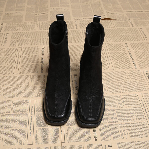 Fat Feet British Style Chunky Heel Booties - Image 11