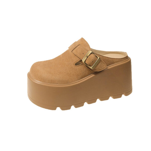 Wedge-toe Closed-toe Women's Outdoor Half Slippers - Image 8