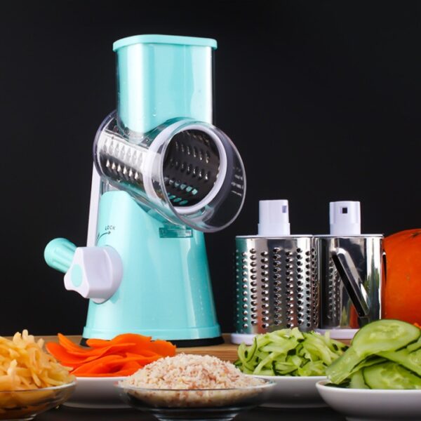 Manual Kitchen Accessories Multifunctional Round Mandoline Potato Slicer Vegetable Cutter Slicer Cheese Kitchen Gadgets - Image 6