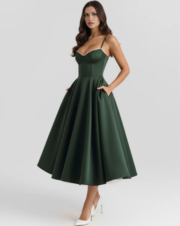Women's Casual Lace-Patchwork Fishtail Dress - Image 11