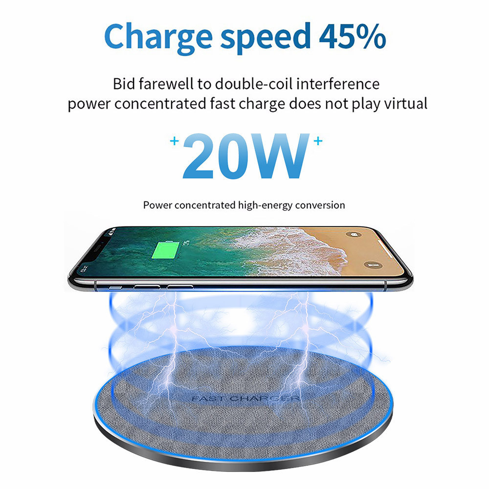 Fabric Disc Wireless Charger 20W Fast Charge - Image 7