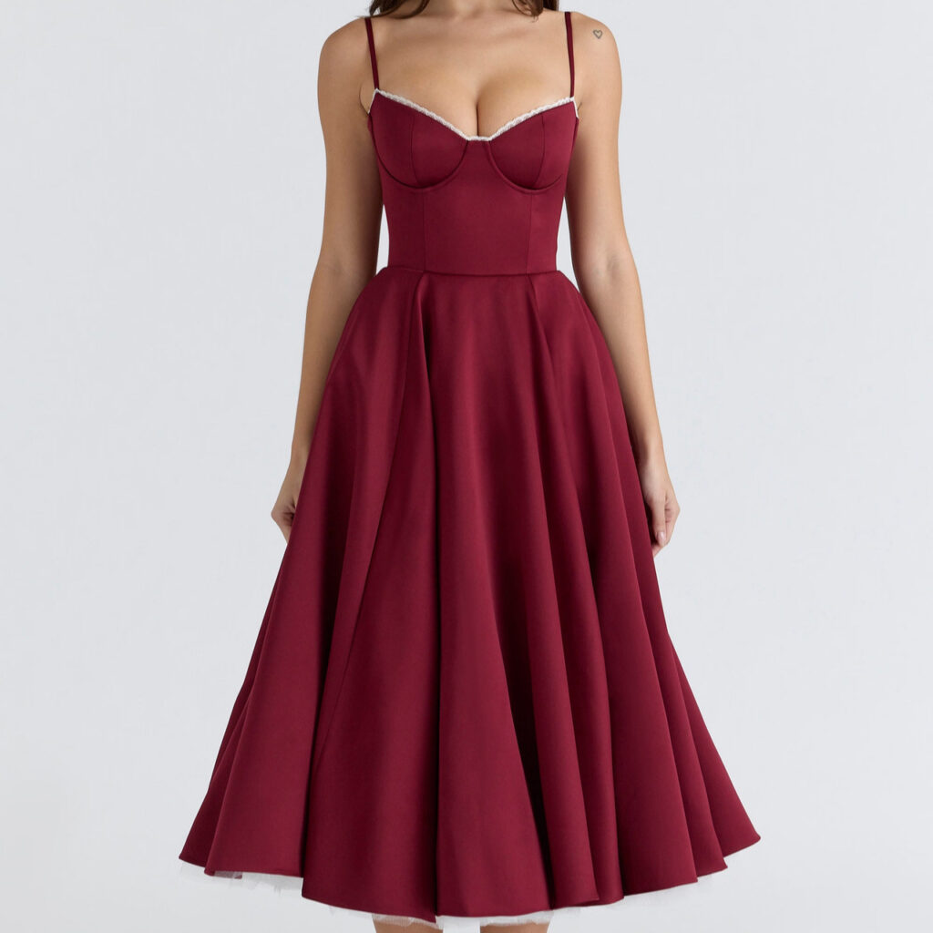 Women's Casual Lace-Patchwork Fishtail Dress
