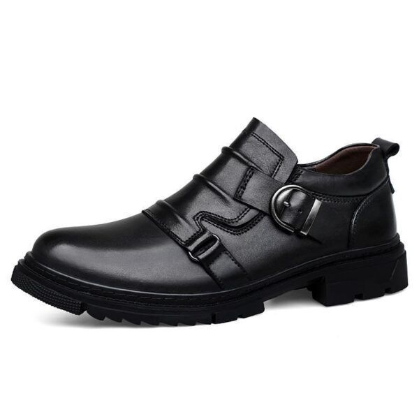 Mens Versatile Thick-Soled Genuine Leather Shoes Made From Full-Grain Cowhide - Image 11