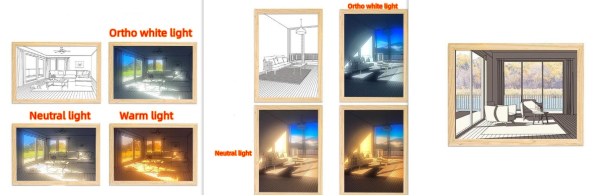 Illuminated Picture LED Decorative Light Painting Bedside Picture Style Creative Modern Simulate Sunshine Drawing Night Light Gift - Image 79