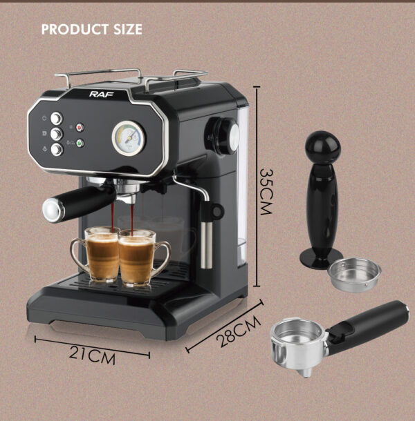 Household Small Semi-automatic High Pressure Steam Milk Froth Coffee Machine - Image 7