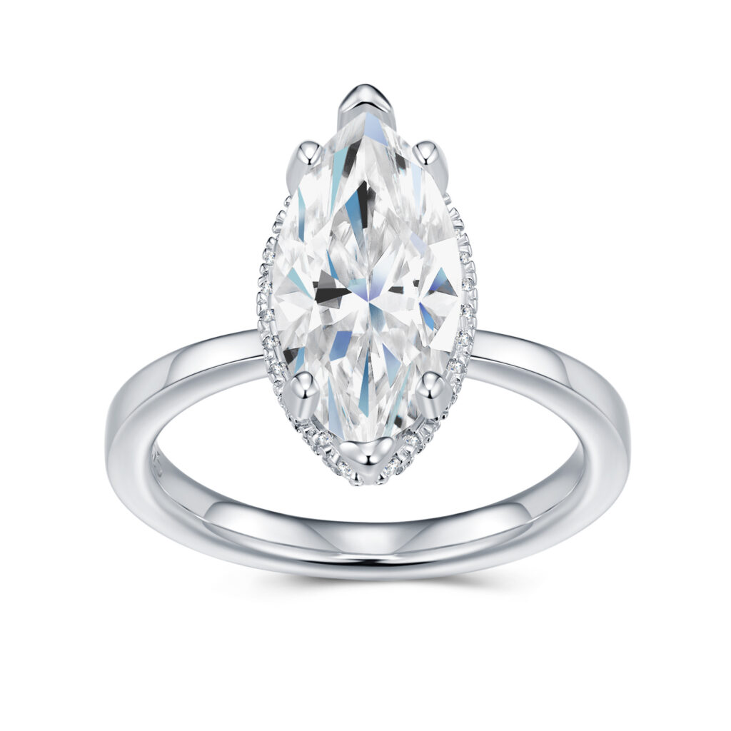 Engraved With Top-quality Moissanite, This Luxurious And Fashionable Minimalist Jewelry Set Features Exquisite Silver Accessories For Ladies. Made Of S925 Silver With Electroplated Platinum.