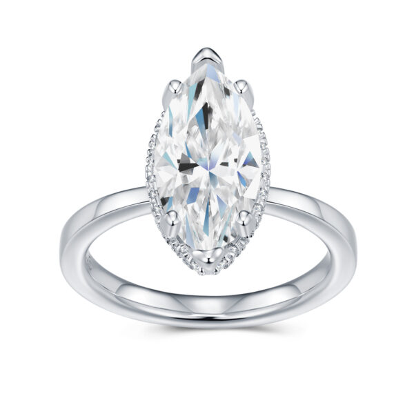 Engraved With Top-quality Moissanite, This Luxurious And Fashionable Minimalist Jewelry Set Features Exquisite Silver Accessories For Ladies. Made Of S925 Silver With Electroplated Platinum. - Image 10