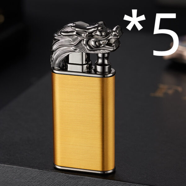 Creative Blue Flame Lighter Dolphin Dragon Tiger Double Fire Metal Winproof Lighter Inflatable Lighter - Image 37