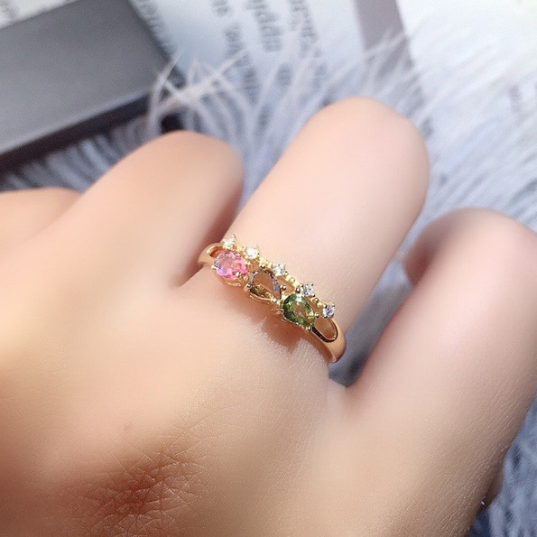 Womens Simulated Colorful Ruby Open End Ring - Image 8