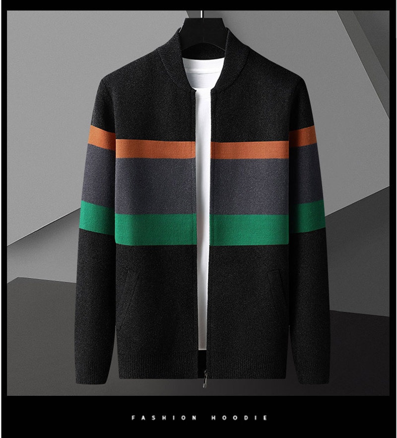 Mens Knitted Cardigan Sweater Jacket For Spring And Autumn Coats - Image 12