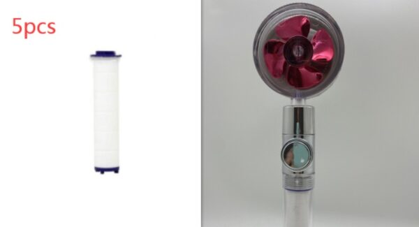 Shower Head Water Saving Flow 360 Degrees Rotating With Small Fan ABS Rain High Pressure Spray Nozzle Bathroom Accessories - Image 60