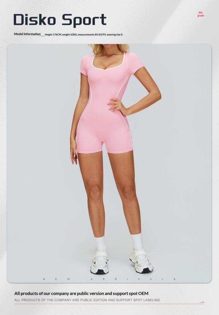 Jumpsuit With Cutout Back, Form-fitting Athletic Fitness Wear