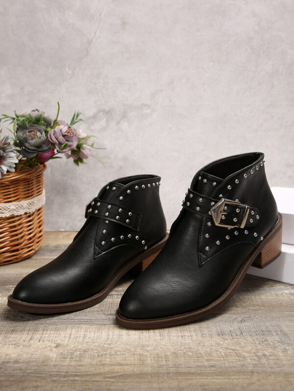 Mid-heel Boots Winter Pointed Toe Shafted - Image 20