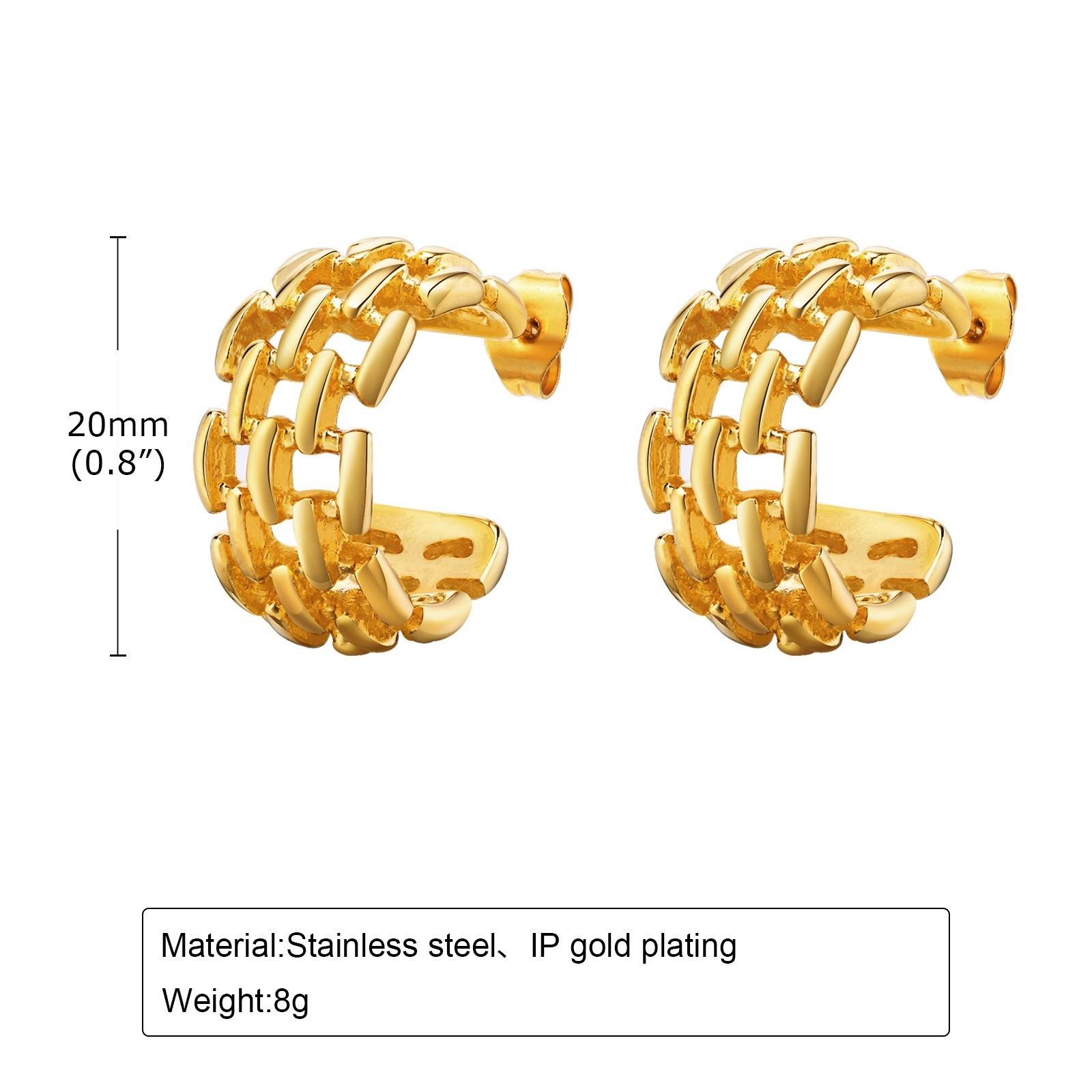 Elegant All-match Stainless Steel Earrings - Image 3
