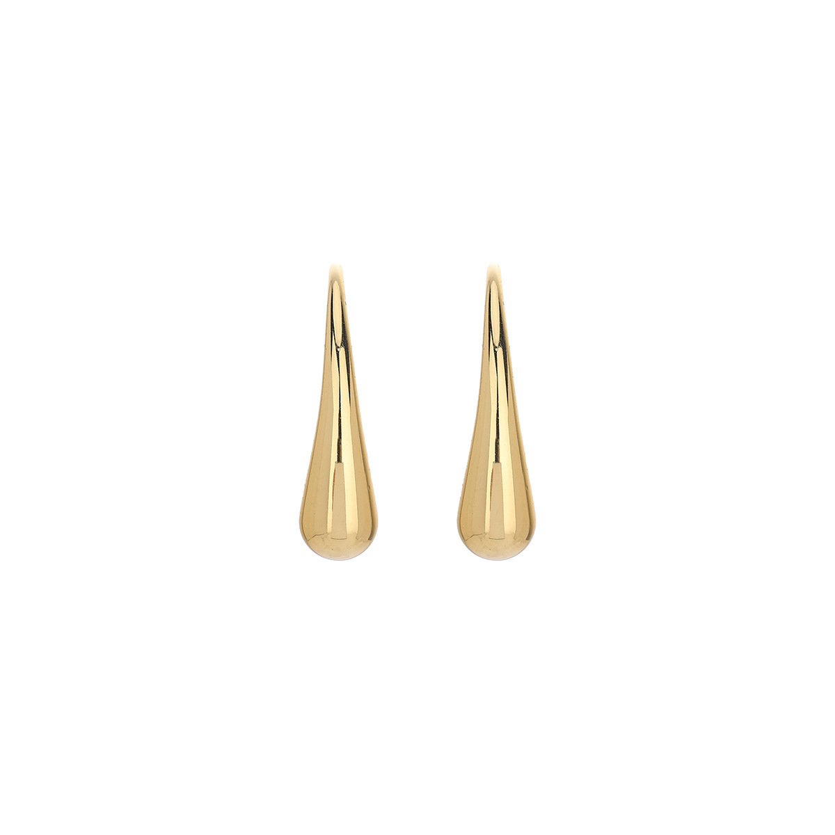 1 Pair Gold Light Luxury Earrings, European & American Style, 2024 New Trend, Simple & Mini Stud Earrings - Image 3