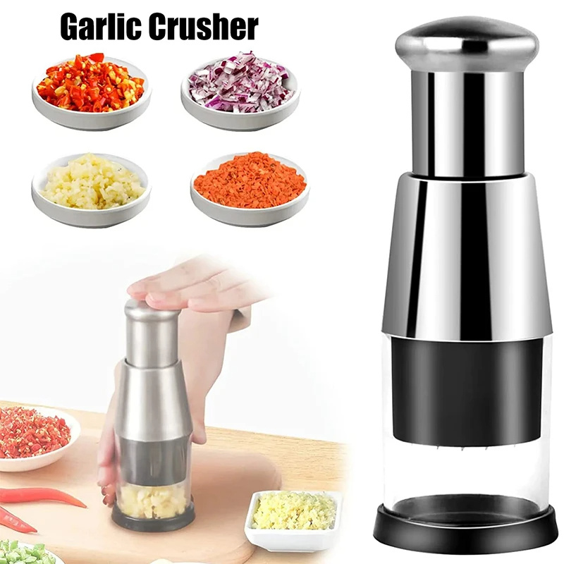 Garlic Crusher Onion Chopper Multipeler Vegetables Chopper Manual Garlic Press Machine Garlic Squeezer Kitchen Gadget - Image 1