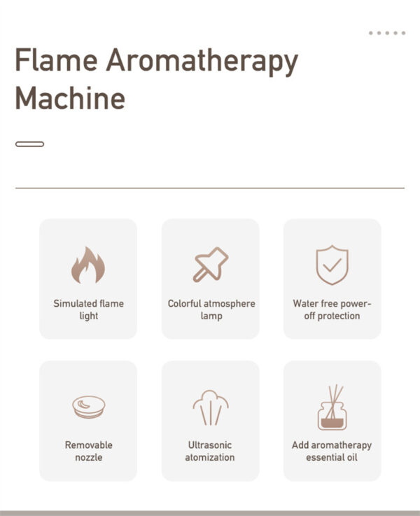 Flame Humidifier Aromatherapy Diffuser 7 Colors Light Home Air Humidifier 130ML USB Room Fragrance Essential Oil Diffuser - Image 21