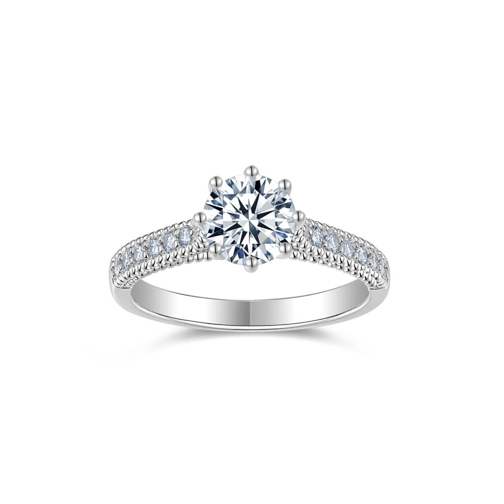 1-carat Luxury Fashion Minimalist Trend Jewelry Ring Set With Top-quality Morganite, Made Of S925 Silver With Electroplated Platinum, Suitable For Ladies.