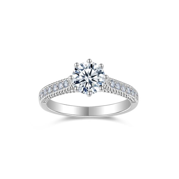 1-carat Luxury Fashion Minimalist Trend Jewelry Ring Set With Top-quality Morganite, Made Of S925 Silver With Electroplated Platinum, Suitable For Ladies. - Image 4