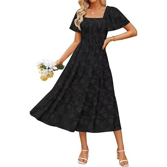 Best-selling Solid-color Off-shoulder High-waist Maxi Dress For Women - Image 6