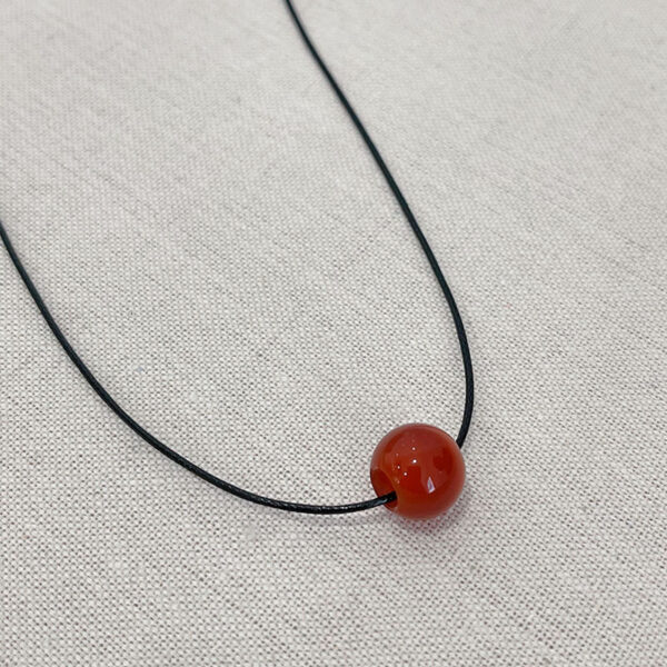 Agate Black Rope Necklace For Women - Image 7