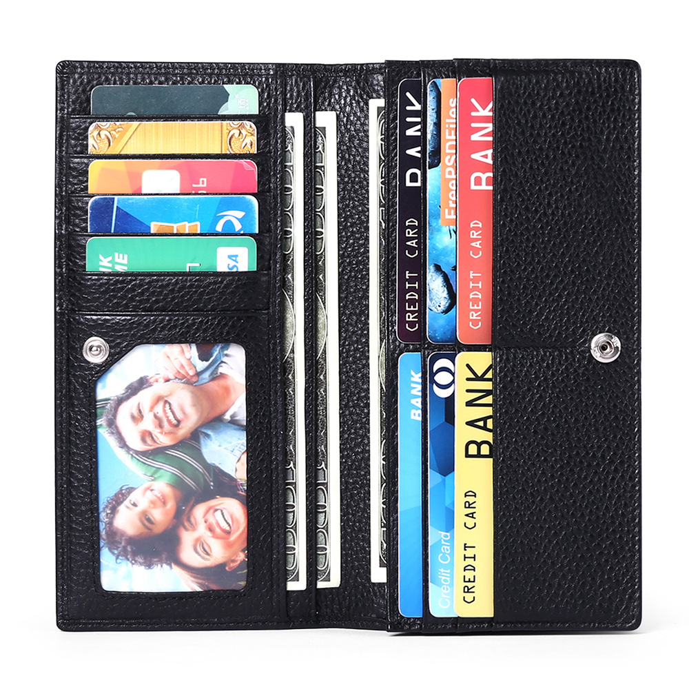 GOIACII Anti-Scanning Womens Long Wallet Ultra-Thin European And American Style Minimalist - Image 1