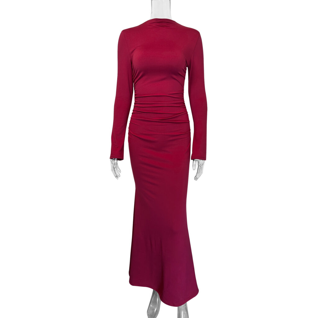 New Womens Long-sleeve Casual Dress