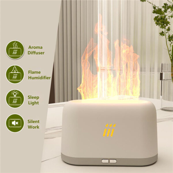Flame Aroma Diffuser Air Humidifier Ultrasonic Cool Mist Maker Fogger Led Essential Oil Flame Lamp Difusor - Image 10