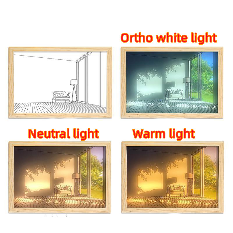 Illuminated Picture LED Decorative Light Painting Bedside Picture Style Creative Modern Simulate Sunshine Drawing Night Light Gift - Image 42