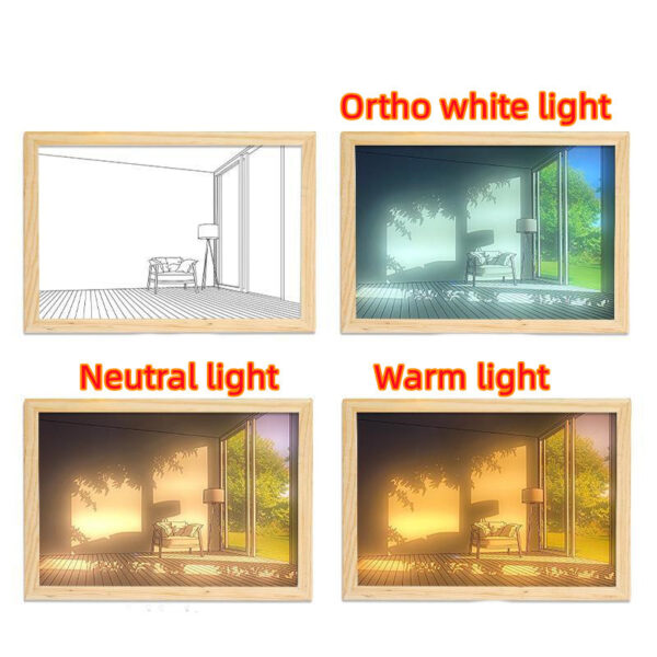 Illuminated Picture LED Decorative Light Painting Bedside Picture Style Creative Modern Simulate Sunshine Drawing Night Light Gift - Image 39