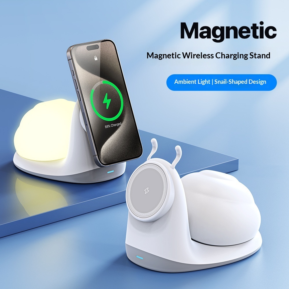 Snail Night Light Magnetic Wireless Charger - Image 1