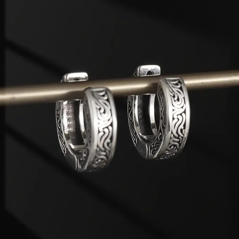 Geometric Hollow Flower Earrings Women