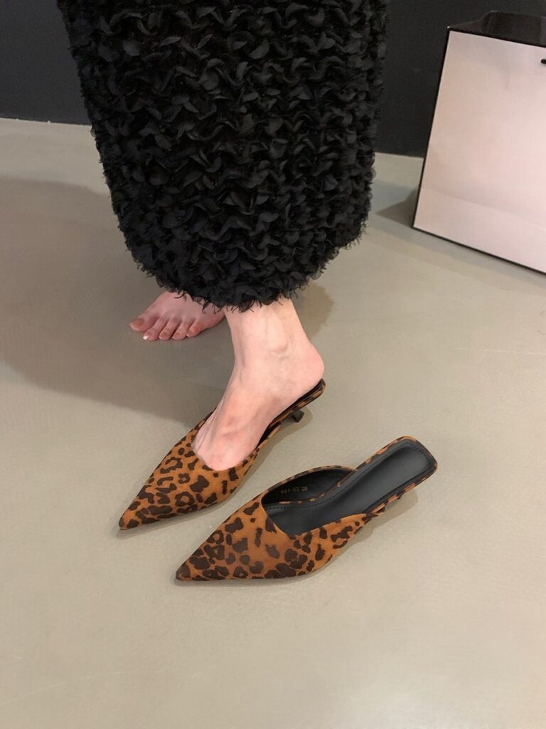 Women's Fashionable Elegant Pointed-Toe Half-Slide High Heels