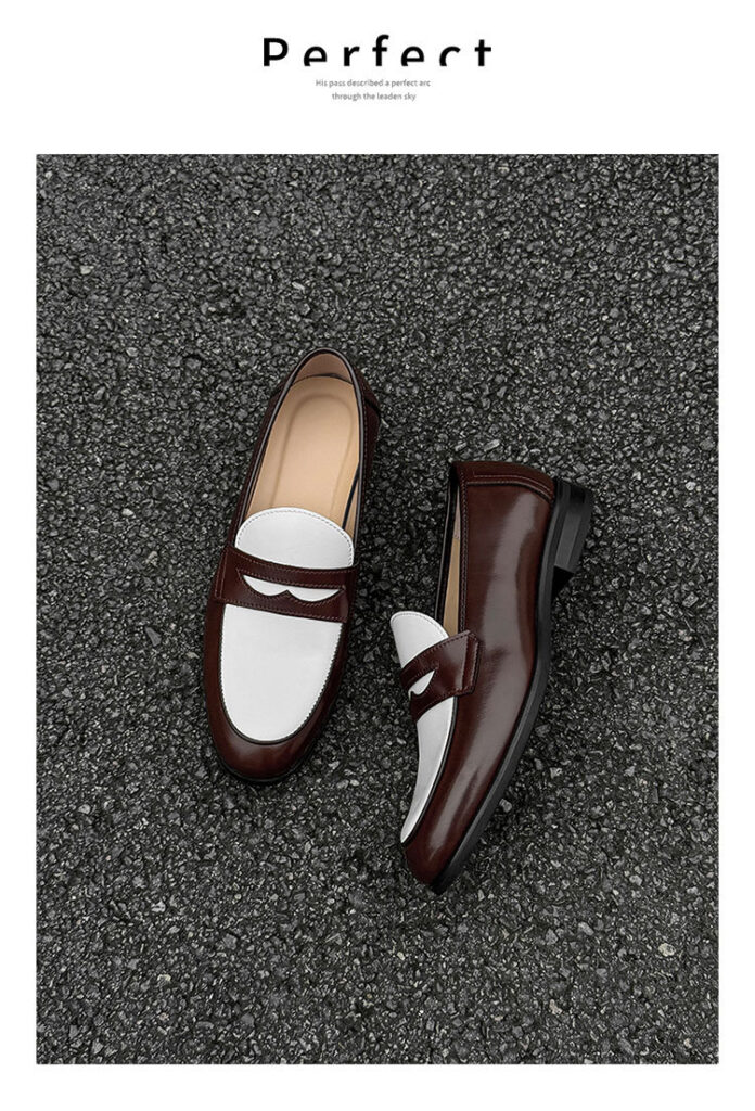 New Stylish All-match Mens Slip-on Casual Leather Shoes