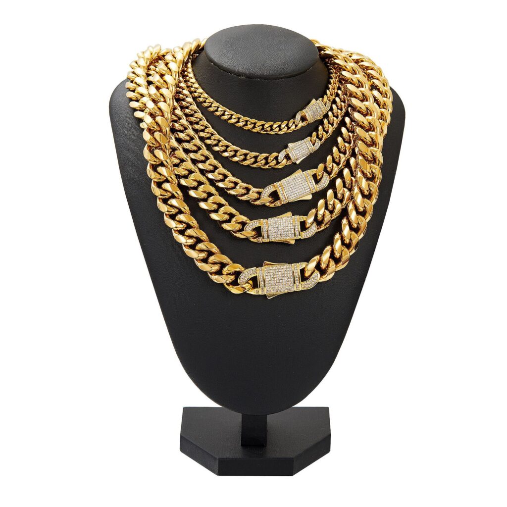 New Mens Necklace Stainless Steel Cuban Chain