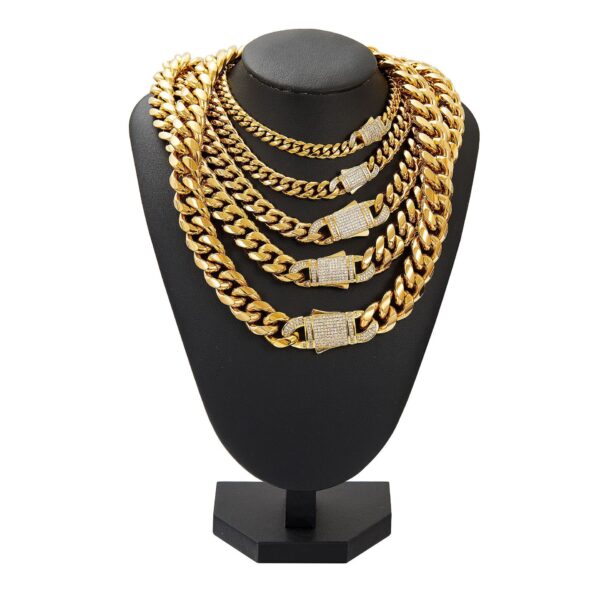 New Mens Necklace Stainless Steel Cuban Chain - Image 2