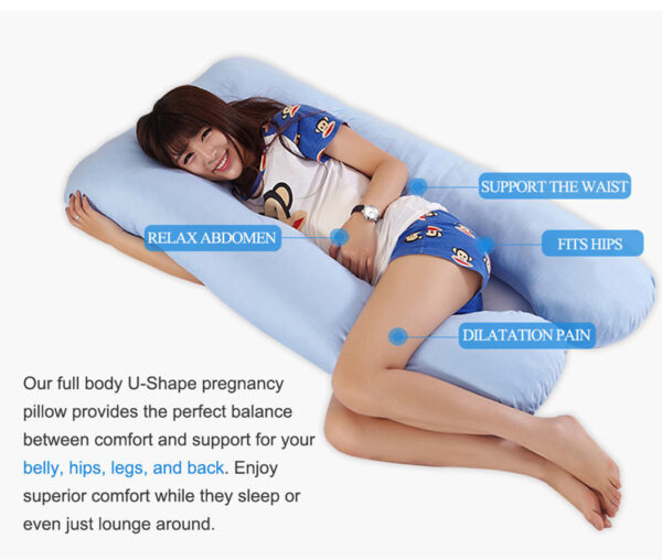 Summer Sleeping Support Pillow For Pregnant Women U Shape Maternity Pillows Pregnancy Ice Silk - Image 11